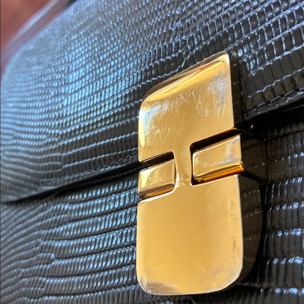 A.P.C. Black Grace Baguette Bag - Lizard Embossed - Picture 5 of 14